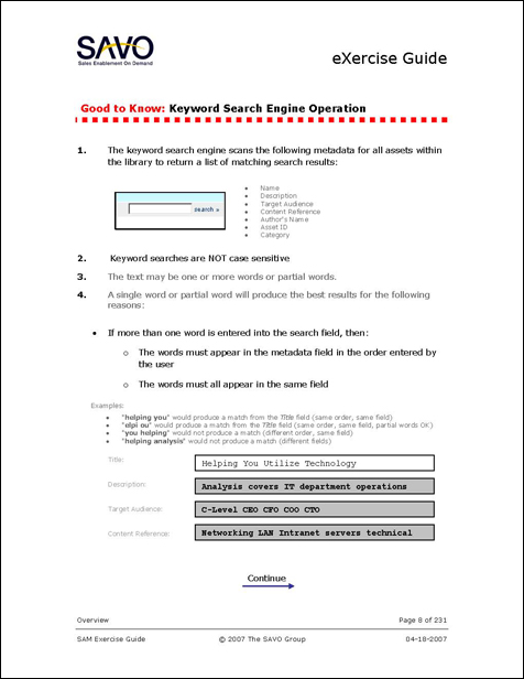 Exercise Guide page 1