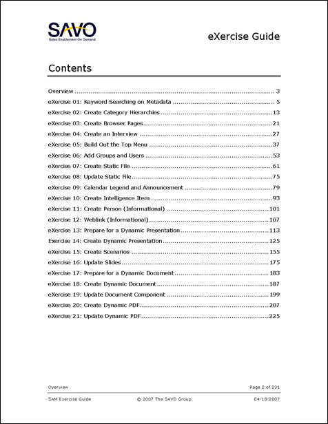 Exercise Guide page 2